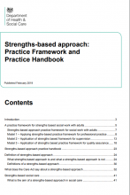 Strengths-based approach: Practice Framework and Practice Handbook